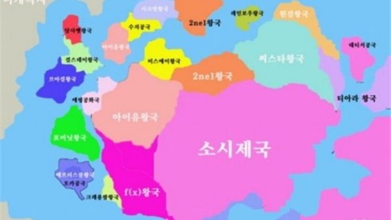 2013年韓国ガールズグループ地図